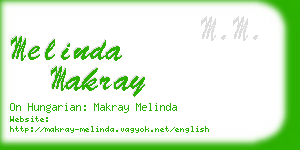 melinda makray business card